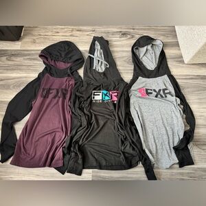 FXR Logo Hooded Sweatshirt Trio - Burgundy, Black, Gray